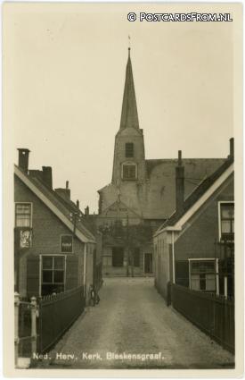 Bleskensgraaf, Ned. Herv. Kerk ansichtkaart: Bleskensgraaf, Ned. Herv. Kerk
