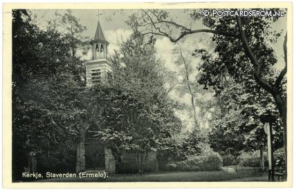 ansichtkaart: Ermelo Staverden, Kerkje