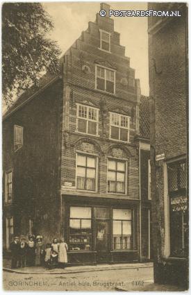 ansichtkaart: Gorinchem, Antiek huis, Brugstraat