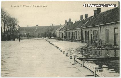 ansichtkaart: Oud-Vossemeer, Ramp 13 Maart 1906