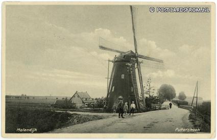 ansichtkaart: Puttershoek, Molendijk