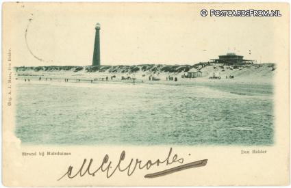 ansichtkaart: Huisduinen, Strand
