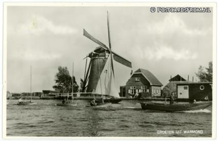 ansichtkaart: Warmond, Groeten uit