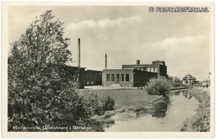 Waddinxveen, Dobbelmann's fabrieken ansichtkaart: Waddinxveen, Dobbelmann's fabrieken