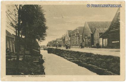ansichtkaart: Waddinxveen, Noordkade