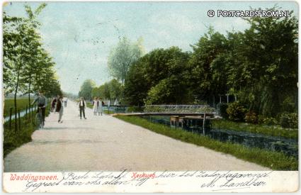 ansichtkaart: Waddinxveen, Kerkweg