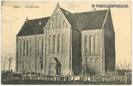 Zuidbroek, Kerk ansichtkaart: Zuidbroek, Kerk