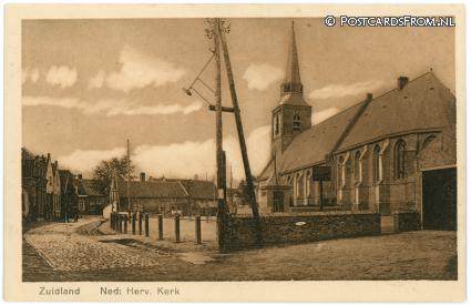 ansichtkaart: Zuidland, Ned. Herv. Kerk