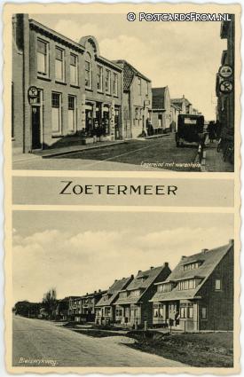 ansichtkaart: Zoetermeer, Lagereind met warenhuis - Bleiswykweg