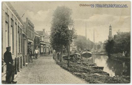 ansichtkaart: Oldeboorn, Weze Westeinde.. Weaze