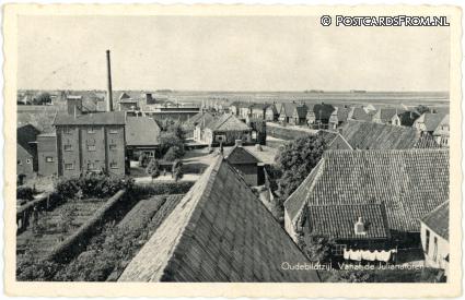 ansichtkaart: Oude Bildtzijl, Vanaf de Julianatoren