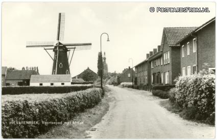 ansichtkaart: Hilvarenbeek, Voortsepad met Molen