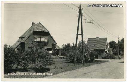 ansichtkaart: Noordwolde FR, Hoofdstraat West