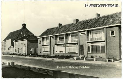 ansichtkaart: Maasland, Huis te Veldelaan