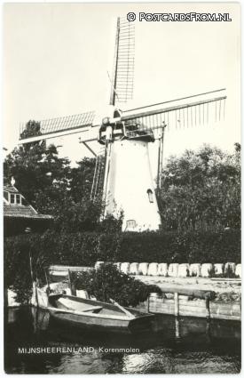 Mijnsheerenland, Korenmolen ansichtkaart: Mijnsheerenland, Korenmolen