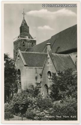 ansichtkaart: Leerdam, Ned. Herv. Kerk