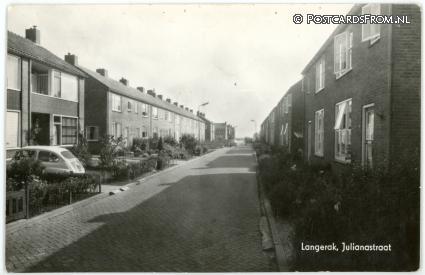 Langerak ZH, Julianastraat ansichtkaart: Langerak ZH, Julianastraat