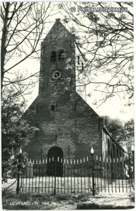 ansichtkaart: Lichtaard, Fr. Ned. Herv. Kerk