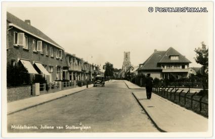 ansichtkaart: Middelharnis, Juliana van Stolberglaan
