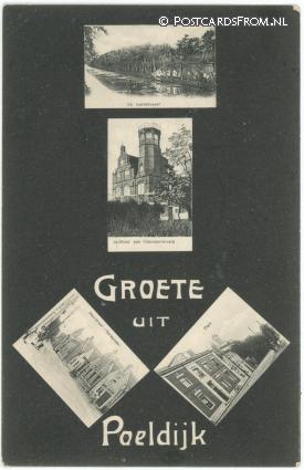 Poeldijk, Gantelvaart - Jachtslot - Voorstraat - Plein ansichtkaart: Poeldijk, Gantelvaart - Jachtslot - Voorstraat - Plein