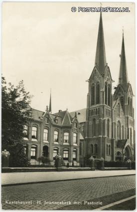 Kaatsheuvel, H. Joanneskerk met Pastorie ansichtkaart: Kaatsheuvel, H. Joanneskerk met Pastorie