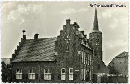 Megen, Gemeentehuis ansichtkaart: Megen, Gemeentehuis