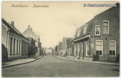 Kaatsheuvel, Peperstraat. Hotel Smid ansichtkaart: Kaatsheuvel, Peperstraat. Hotel Smid