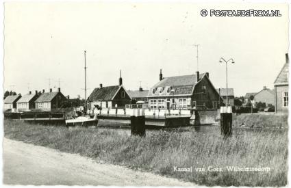 Wilhelminadorp, Kanaal van Goes ansichtkaart: Wilhelminadorp, Kanaal van Goes