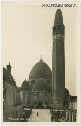 ansichtkaart: Waalwijk, R.K. Kerk St. Jan