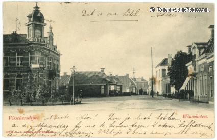 ansichtkaart: Winschoten, Visschersdijk