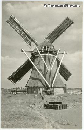 ansichtkaart: Witmarsum, Poldermolen 'De Pankoekstermolen'
