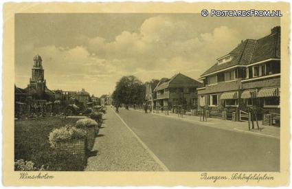 ansichtkaart: Winschoten, Burgem. Schonfeldplein