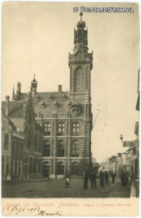 ansichtkaart: Heusden, Stadhuis