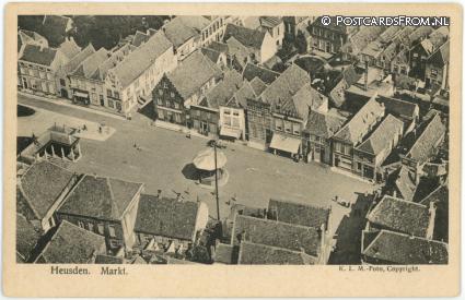 ansichtkaart: Heusden, Markt