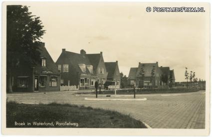 ansichtkaart: Broek in Waterland, Parallelweg. Zum Burgermeister